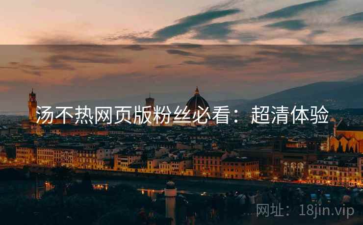汤不热网页版粉丝必看：超清体验